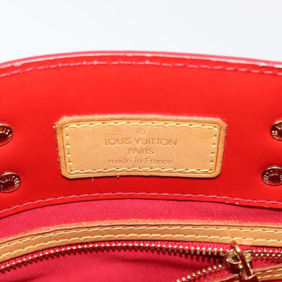 LOUIS VUITTON Monogram Vernis Reade PM Hand Bag Red Rouge M91088 LV Auth 150266