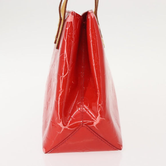 LOUIS VUITTON Monogram Vernis Reade PM Hand Bag Red Rouge M91088 LV Auth 150266