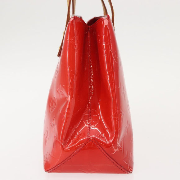 LOUIS VUITTON Monogram Vernis Reade PM Hand Bag Red Rouge M91088 LV Auth 150266