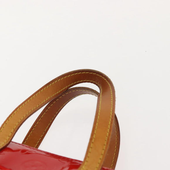 LOUIS VUITTON Monogram Vernis Reade PM Hand Bag Red Rouge M91088 LV Auth 150266