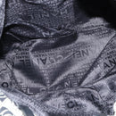 CHANEL Tote Bag Canvas Black Silver CC Auth 150268-10