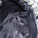 CHANEL Tote Bag Canvas Black Silver CC Auth 150268-18