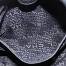 CHANEL Tote Bag Canvas Black Silver CC Auth 150268-20