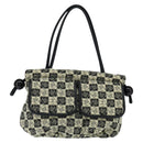 CHANEL Tote Bag Canvas Black Silver CC Auth 150268-13