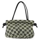 CHANEL Tote Bag Canvas Black Silver CC Auth 150268-2