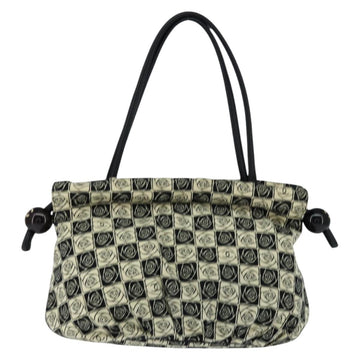 CHANEL Tote Bag Canvas Black Silver CC Auth 150268 - 0