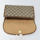 GUCCI GG Supreme Web Sherry Line Clutch Bag PVC Beige Gold 89 01 030 Auth 150270-13