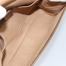 GUCCI GG Supreme Web Sherry Line Clutch Bag PVC Beige Gold 89 01 030 Auth 150270-15