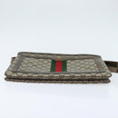 GUCCI GG Supreme Web Sherry Line Bag PVC Beige Gold 41 02 013 Auth 150271-10