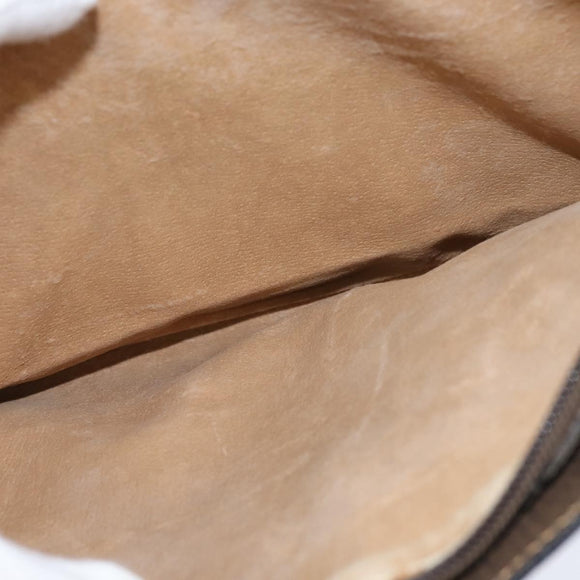 GUCCI GG Supreme Web Sherry Line Bag PVC Beige Gold 41 02 013 Auth 150271