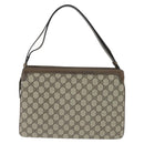 GUCCI GG Supreme Web Sherry Line Bag PVC Beige Gold 41 02 013 Auth 150271-3