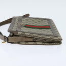 GUCCI GG Supreme Web Sherry Line Bag PVC Beige Gold 41 02 013 Auth 150271-4