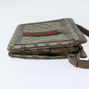 GUCCI GG Supreme Web Sherry Line Bag PVC Beige Gold 41 02 013 Auth 150271-5