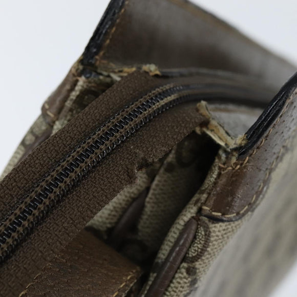 GUCCI GG Supreme Web Sherry Line Bag PVC Beige Gold 41 02 013 Auth 150271