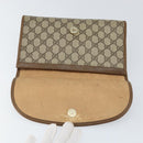 GUCCI GG Supreme Web Sherry Line Clutch Bag PVC Beige Gold 89 01 030 Auth 150272-9