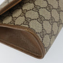 GUCCI GG Supreme Web Sherry Line Clutch Bag PVC Beige Gold 89 01 030 Auth 150272-14