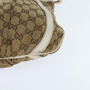GUCCI GG Canvas Abbey Shoulder Bag Beige Gold 203257 Auth 150275-11