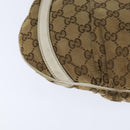 GUCCI GG Canvas Abbey Shoulder Bag Beige Gold 203257 Auth 150275-12