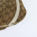 GUCCI GG Canvas Abbey Shoulder Bag Beige Gold 203257 Auth 150275-13