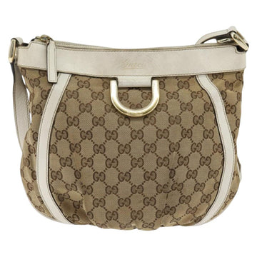GUCCI GG Canvas Abbey Shoulder Bag Beige Gold 203257 Auth 150275 - 0