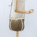 GUCCI GG Canvas Abbey Shoulder Bag Beige Gold 203257 Auth 150275-21