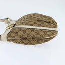 GUCCI GG Canvas Abbey Shoulder Bag Beige Gold 203257 Auth 150275-4