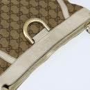 GUCCI GG Canvas Abbey Shoulder Bag Beige Gold 203257 Auth 150275-6