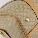 CELINE Macadam Canvas Boston Bag PVC Beige Gold Auth 150281-11