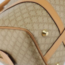 CELINE Macadam Canvas Boston Bag PVC Beige Gold Auth 150281-13