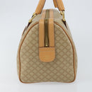 CELINE Macadam Canvas Boston Bag PVC Beige Gold Auth 150281-5