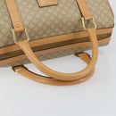 CELINE Macadam Canvas Boston Bag PVC Beige Gold Auth 150281-7