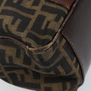 FENDI Zucca Canvas Boston Bag Black Brown Auth 150282-17