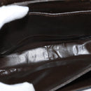 FENDI Zucca Canvas Shoulder Bag Black Brown Auth 150285-17