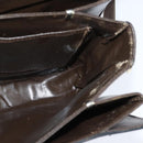 FENDI Zucca Canvas Shoulder Bag Black Brown Auth 150285-18