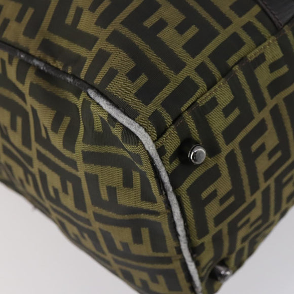 FENDI Zucca Canvas Tote Bag Black Brown Auth 150286