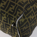 FENDI Zucca Canvas Tote Bag Black Brown Auth 150286-12