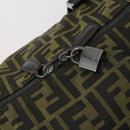 FENDI Zucca Canvas Tote Bag Black Brown Auth 150286-16