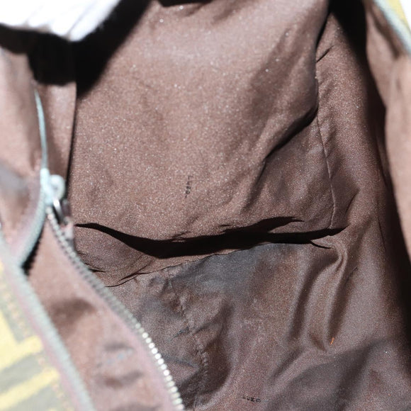 FENDI Zucca Canvas Tote Bag Black Brown Auth 150286