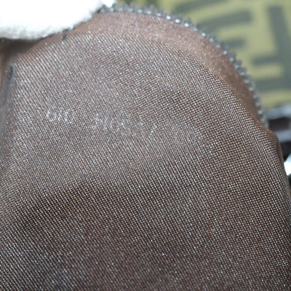 FENDI Zucca Canvas Tote Bag Black Brown Auth 150286