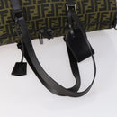 FENDI Zucca Canvas Tote Bag Black Brown Auth 150286-7