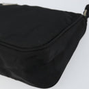 PRADA Accessory Pouch Nylon Black Silver Auth 150288-9