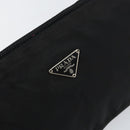 PRADA Accessory Pouch Nylon Black Silver Auth 150288-17