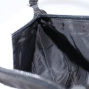 PRADA Accessory Pouch Nylon Black Silver Auth 150288-20