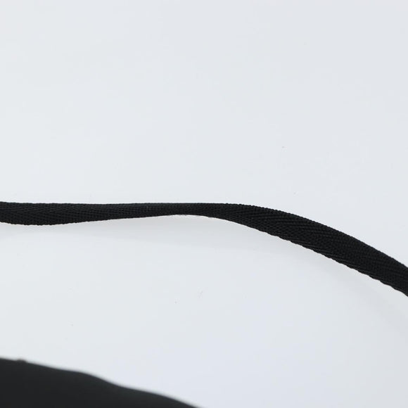 PRADA Accessory Pouch Nylon Black Silver Auth 150288