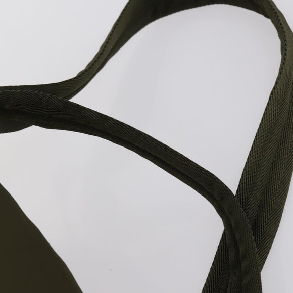 PRADA Backpack Nylon Khaki Silver Auth 150289