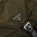PRADA Backpack Nylon Khaki Silver Auth 150289-20