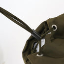 PRADA Backpack Nylon Khaki Silver Auth 150289-21