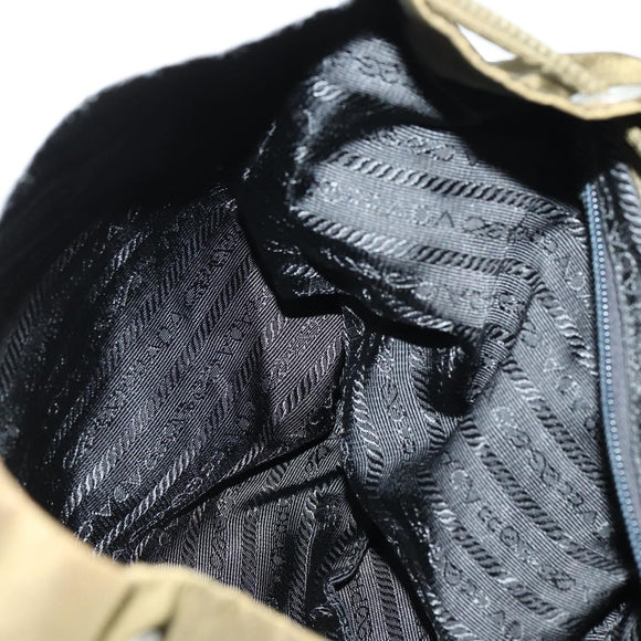 PRADA Backpack Nylon Khaki Silver Auth 150289