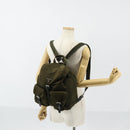 PRADA Backpack Nylon Khaki Silver Auth 150289-29