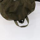 PRADA Backpack Nylon Khaki Silver Auth 150289-6